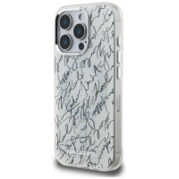 Karl Lagerfeld IML Karl Script Pattern MagSafe Case for iPhone 16 Pro Max - White