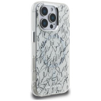 Karl Lagerfeld IML Karl Script Pattern MagSafe Case for iPhone 16 Pro Max - White