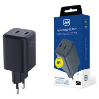 3Mk Protection 3mk Hyper Charger PD 45W QC4+ PPS 2C Super-Fast Charge 2.0 Wall Charger - Black