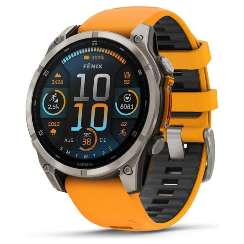 Garmin SMARTWATCH FENIX 8 SAPPHIRE/ORANGE 010-02904-11 GARMIN