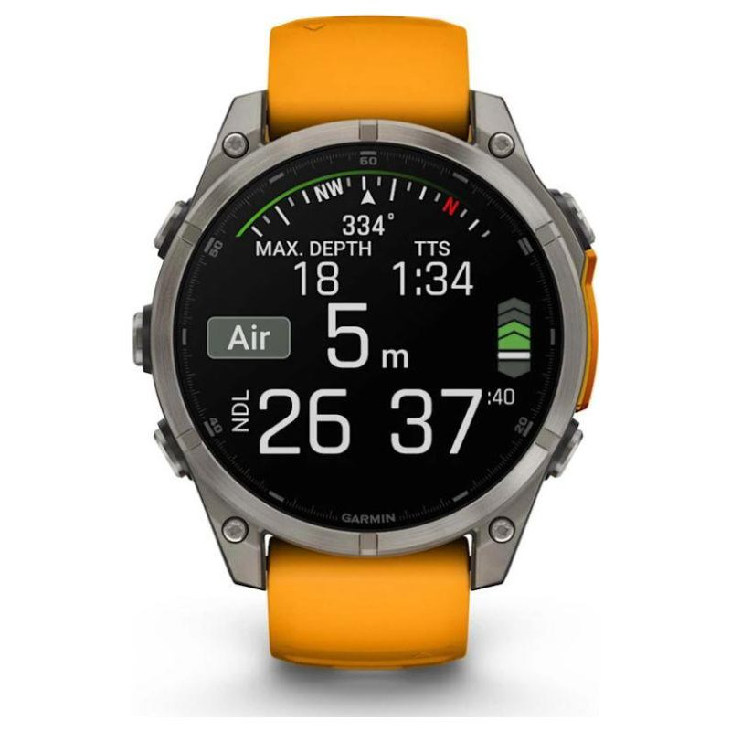 Garmin SMARTWATCH FENIX 8 SAPPHIRE/ORANGE 010-02904-11 GARMIN