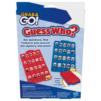 Hasbro Gaming Ceļojumu spēle Guess Who Grab&Go