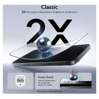 ESR UltraFit Tempered Glass 2-pack for iPhone 16 Pro / 17 - transparent