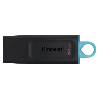 Kingston 64GB Portable USB 3.2 Gen 1 DataTraveler Exodia S (Black/Black)