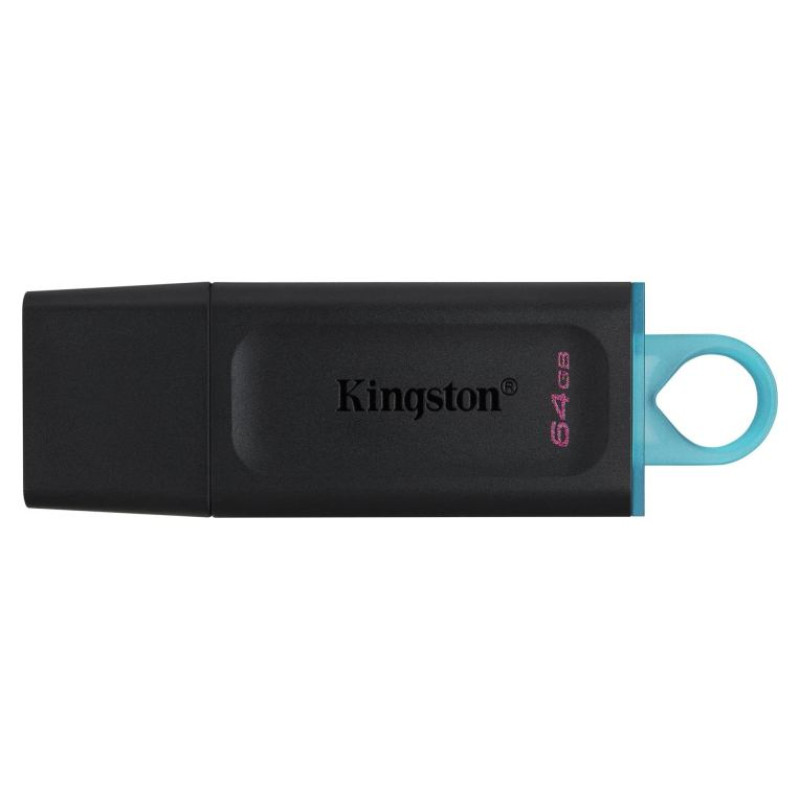 Kingston 64GB Portable USB 3.2 Gen 1 DataTraveler Exodia S (Black/Black)