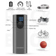 Rockbros 42720001001 Electric Bike Pump with LED Display + USB-C - USB-A Cable - Black