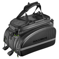 Rockbros A6-6 bicycle bag for trunk, 35 l, with fold-out pockets - black