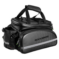 Rockbros A6-6 bicycle bag for trunk, 35 l, with fold-out pockets - black