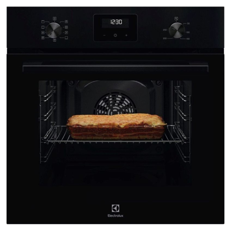 Electrolux cepe&scaron;krāsns ar riņķa sildelementu, iebūv., 65l, melna - LOF3H10BK