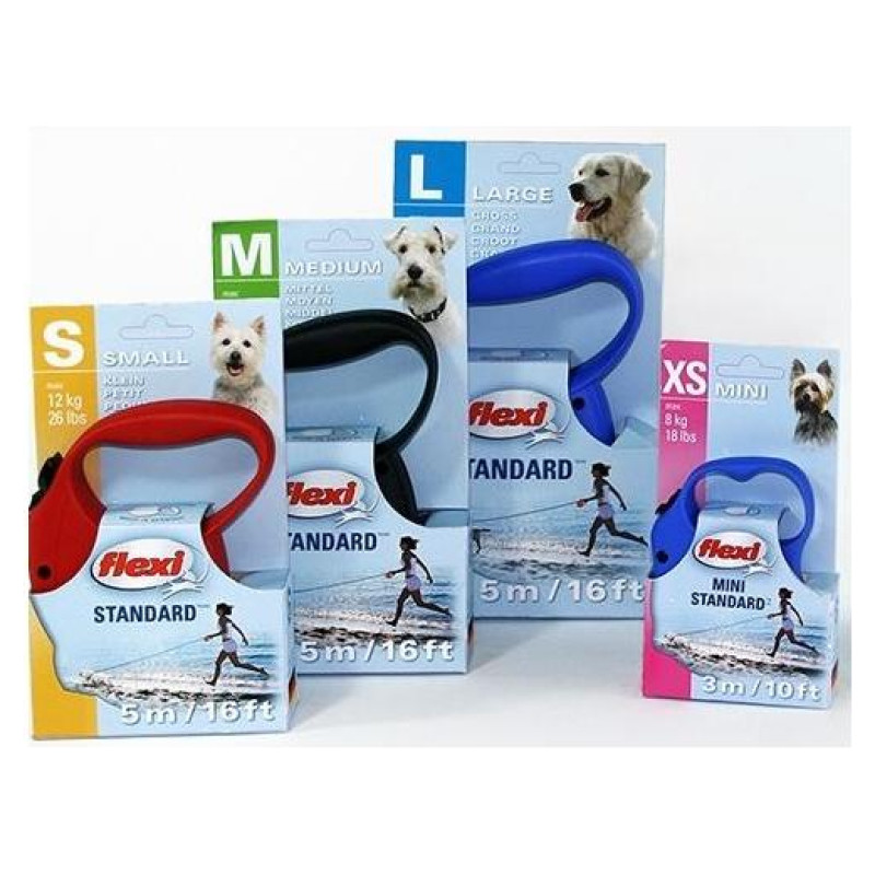 Flexi Standart Large black - pavada suņiem