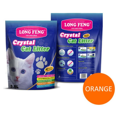 Long Feng Silica gel cat litter Long Feng Orange 10l - silikona smiltis