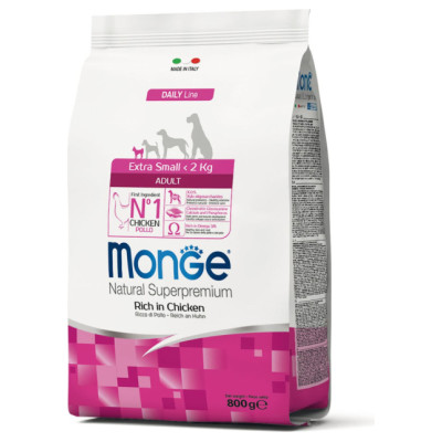 Monge Dog Extra Small Adult Rich in Chicken 0,8 kg