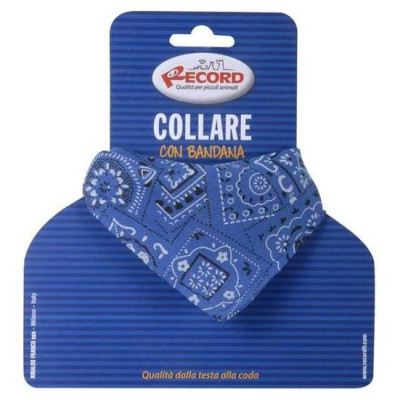 Record Kakla siksna regulējama ar bandanu 1,9 x 35/50 cm, zila