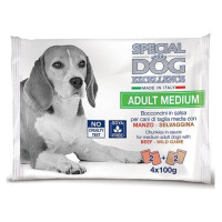 Special Dog Excellence pouches Medium ADULT beef/wild game 4x100 g - konservi suņiem