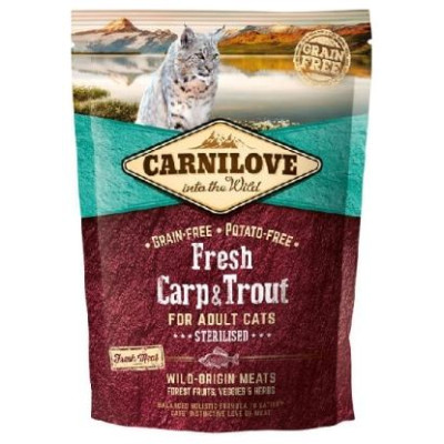 Carnilove Fresh Carp & Trout Sterilised for Adult 2 kg barība kaķiem