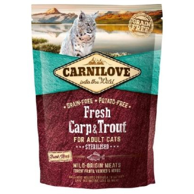 Carnilove Fresh Carp & Trout Sterilised for Adult 2 kg barība kaķiem