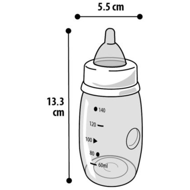 Flamingo baro&scaron;anas pudelīte ar otiņu 140ml