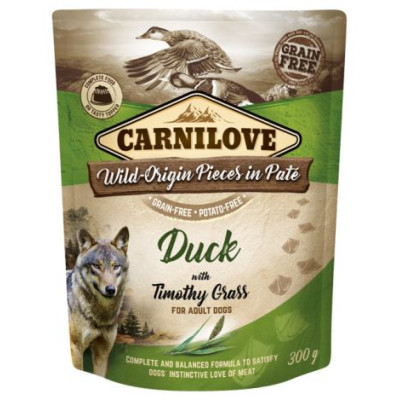Carnilove Pate Duck with Timothy Grass 300 g konservi suņiem
