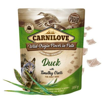 Carnilove Pate Duck with Timothy Grass 300 g konservi suņiem