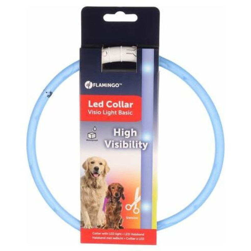 Flamingo LED kakla siksna VISIO BLUE 70 cm