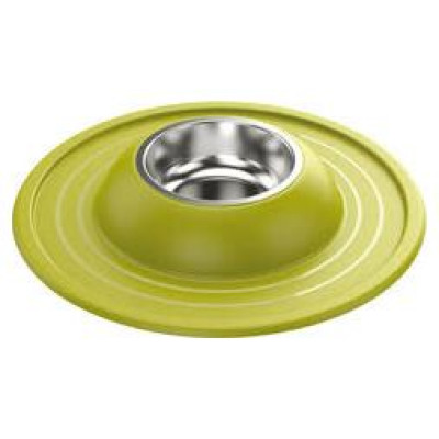 Georplast Metāla bļoda ar gumijas paliktni Volcano INOX d39x6h, daž.krāsas