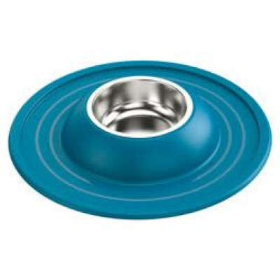 Georplast Metāla bļoda ar gumijas paliktni Volcano INOX d39x6h, daž.krāsas