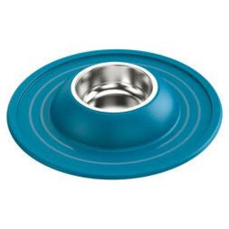 Georplast Metāla bļoda ar gumijas paliktni Volcano INOX d39x6h, daž.krāsas