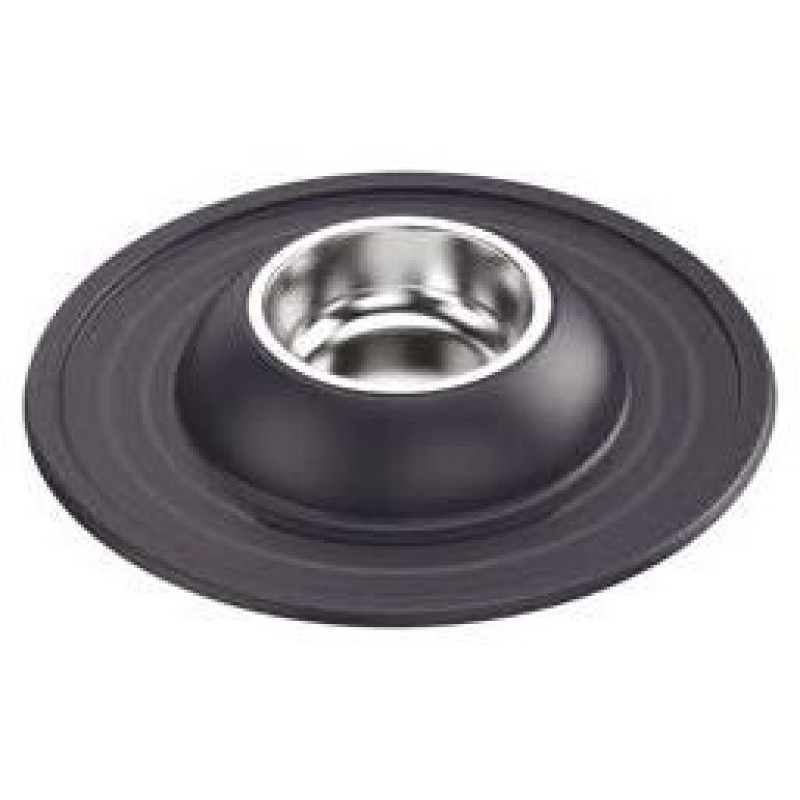 Georplast Metāla bļoda ar gumijas paliktni Volcano INOX d39x6h, daž.krāsas