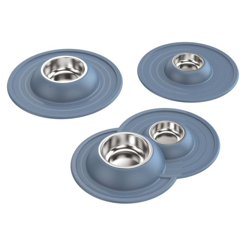 Georplast Metāla bļoda ar gumijas paliktni Volcano INOX d39x6h, daž.krāsas