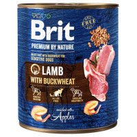 Brit Premium by Nature wet Lamb with Buckwheat 800 g mitrā barība suņiem