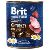 Brit Premium by Nature wet Turkey with Liver 800 g mitrā  barība suņiem