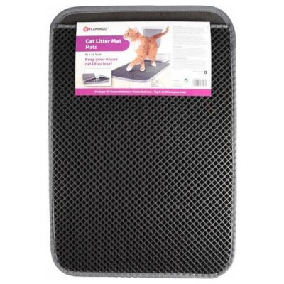 Flamingo paklājs pie kaķu tualetes 61x41x1,3cm melns