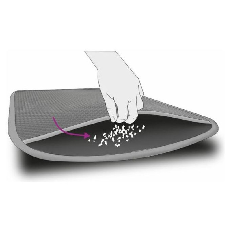 Flamingo paklājs pie kaķu tualetes 61x41x1,3cm melns