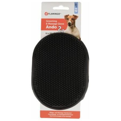 Flamingo ķemme-cimdiņ&scaron; GROOMING GLOVE 11x15x3 cm