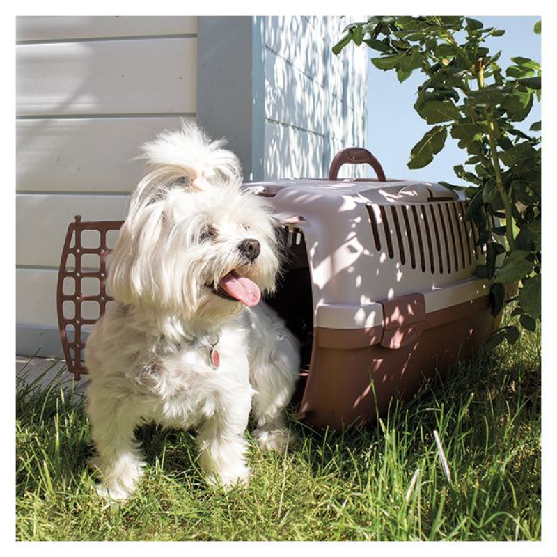 Record Transporta būris GULLIVER 1 48x32x31cm ar metāla durvīm Dark grey/Light grey