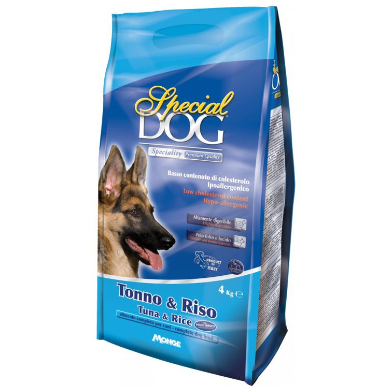 Monge SPECIAL DOG Premium Tuna & Rice 4 kg - barība suņiem