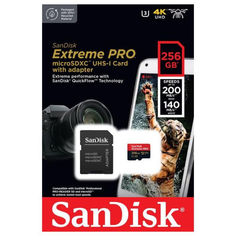 Sandisk MEMORY MICRO SDXC 256GB UHS-I/W/A SDSQXCD-256G-GN6MA SANDISK