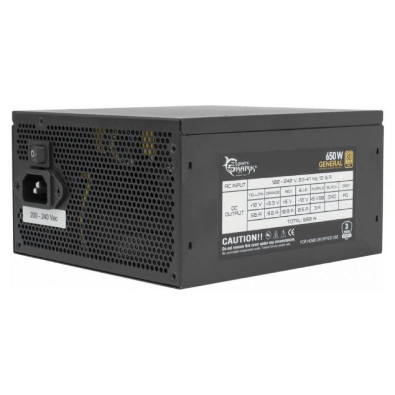 White Shark GPSU-G650M General 650W 80+ GOLD Full Modular