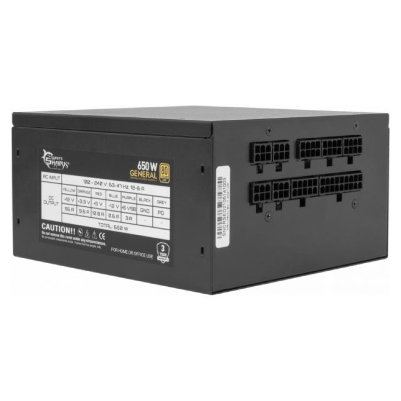 White Shark GPSU-G650M General 650W 80+ GOLD Full Modular