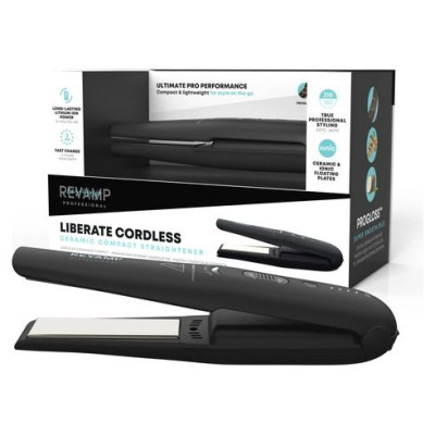 Revamp ST-1700X-EU2 Progloss Liberate Cordless Ceramic Compact Hair Straightener Black