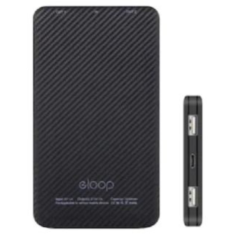Eloop E30 Mobile Power Bank 5000mAh black