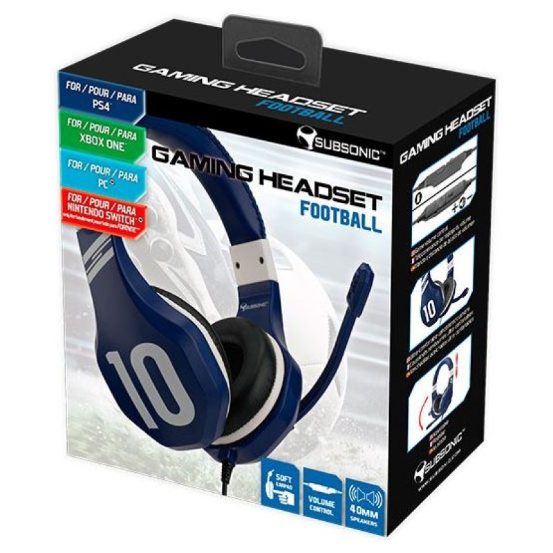 Subsonic Gaming Headset Football Blue