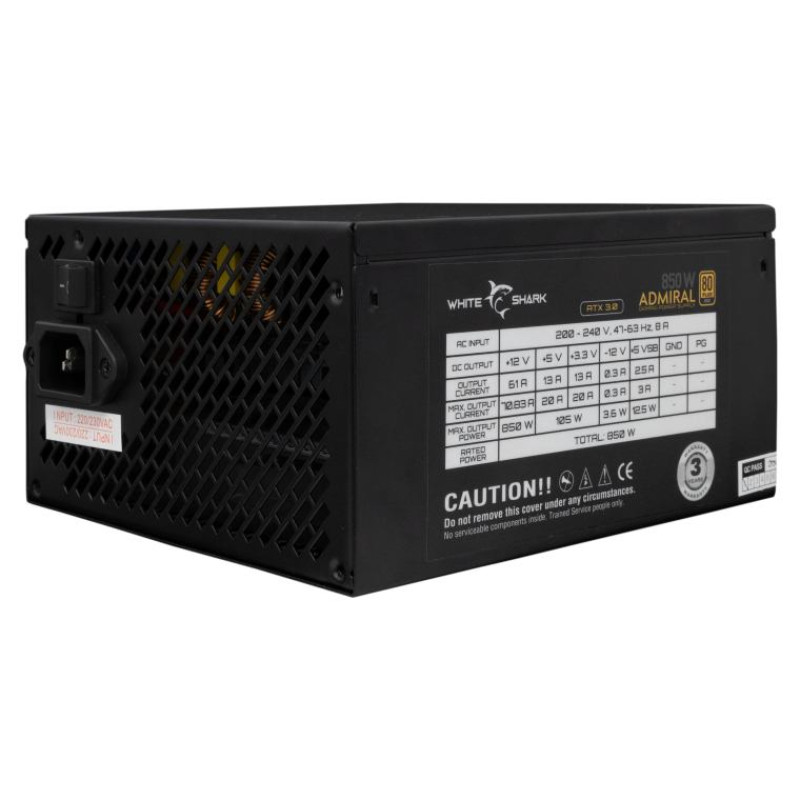 White Shark GPSU-850W Admiral 850W 80+ GOLD Full Modular