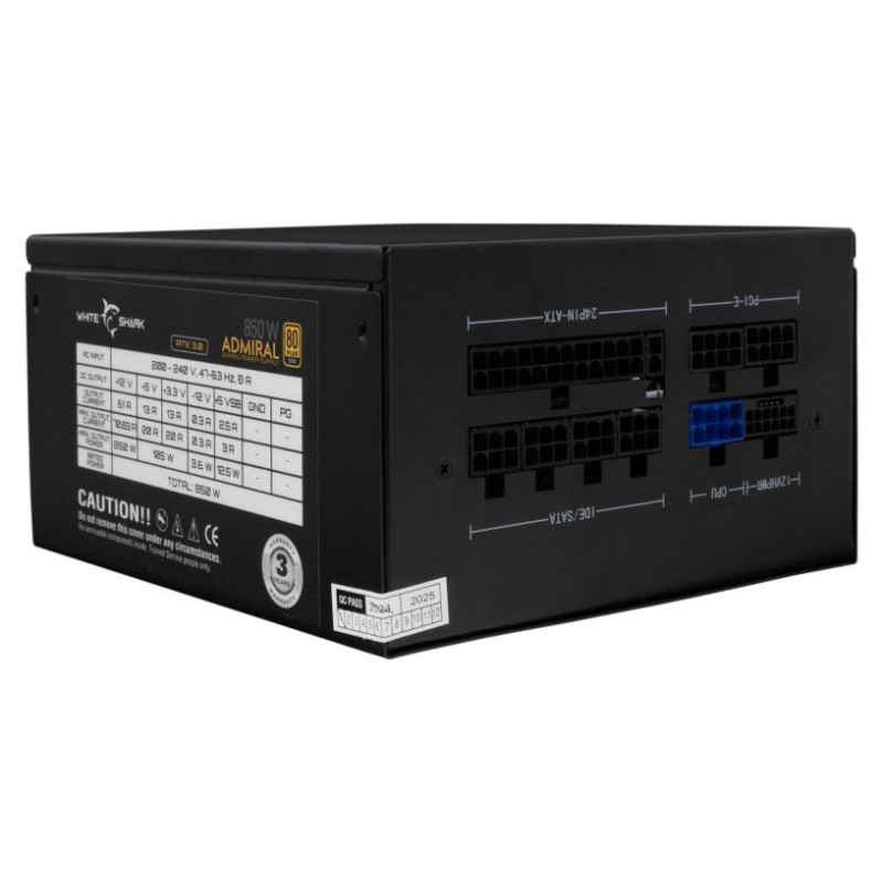 White Shark GPSU-850W Admiral 850W 80+ GOLD Full Modular