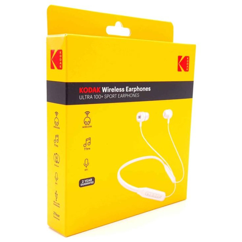 Kodak Ultra 100+ wireless sport earphones White