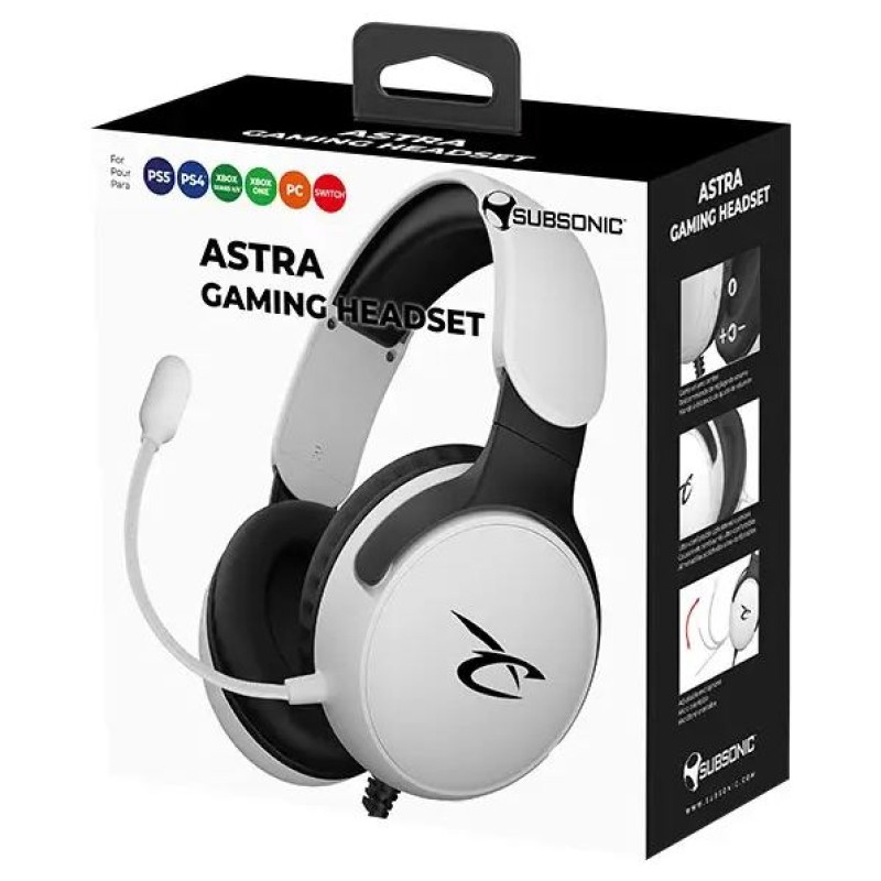 Subsonic Astra Gaming Headset White/Black