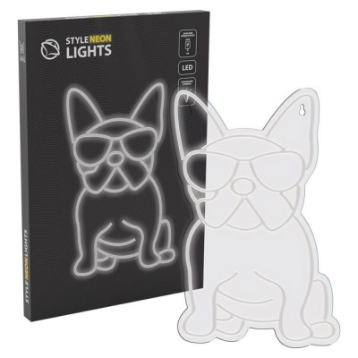 Manta SNL66WH Style Neon Lights FRENCH BULLDOG White