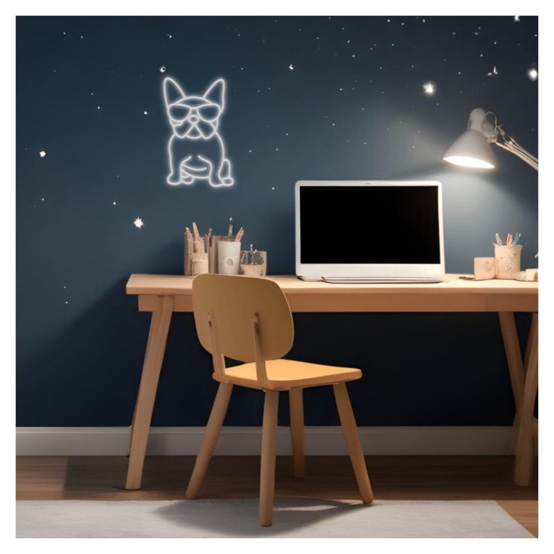 Manta SNL66WH Style Neon Lights FRENCH BULLDOG White