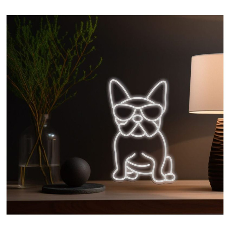Manta SNL66WH Style Neon Lights FRENCH BULLDOG White