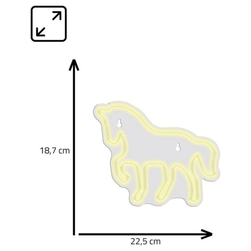 Manta SNL103WH Style Neon Lights HORSE  White